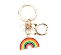 FRULX Rainbow Keychain, Metal Keychain with Rainbow Cloud Pendant Is a Friendship Pendant and a Sweet Gift for Women, Very Suitable as a Creative Little Gift for Birthdays