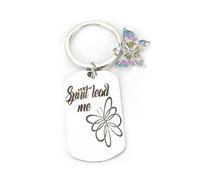 FRULX Stainless Steel Butterfly Keychain with Inspirational Quote,Gift for Friends and Family,Ideal for Birthday,Cute Keyring for Women,Motivational Quotes Keyring,Personalised Keyring