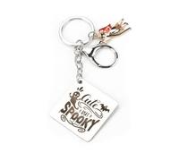 FRULX Stainless Steel Halloween Couple Keychains,Cute Square Pendant with Laser Engraving,Perfect Gifts for Women,Friends and Sisters,Gifts for Female Friend,Friend Keyring,Small Gifts for Women