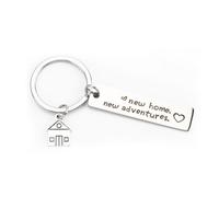 FRULX Stainless Steel Keychain,Cute Housewarming Gift for New Home,New Home Keychain, Home Keychain,New Home Keyring,New House Gift Ideas,Personalised Keyring,Friend Keyring,Congratulations Gifts