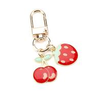 FRULX Strawberry Keychain, Cute Little Strawberry Keychain, Trendy Pendant with Cute Cherry for Bags and Keys, Ideal as a Gift for Birthdays and as a Small Gift for Women and Girlfriends