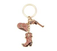 FRULX Western Cowboy Style Brown Keychain Unique Gift, Personalised, Fashionable and Stylish, Keyring Gifts for Women, Friends, Sister, Mum, Ideal for Travel, Birthday, Friend Gifts, Bag Charm