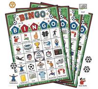 FRUOR Football Bingo Game Set for 24 Players - Includes Bingo Cards, Marker Chips, Calling Sheet and Instruction - Perfect for Sports Events, Football Party Supplies, Birthdays, or Friends Gathering