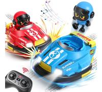 FRUSE Kids Remote Control Car Toys,RC Ejecting Bumper Car,RC Race Vehicles Playset of 2 Players W/Music & Light,2.4 GHz Cartoon Truck Toys for 3+ Year Old Boys Girls Chirstmas Birthday Present