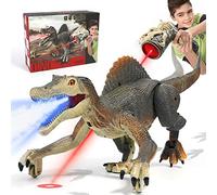 FRUSE Remote Control Dinosaur Toys,Electric RC Spinosaurus w/Light Tracing & Spray Mist,Dinosaur Robot Toys Powered by Rechargeable Battery,Jurassic Dinosaur Toys for Boys Girls Kids Age 3 4 5 6 7 8