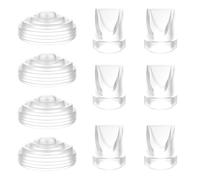 FRUSSONIA 6Pcs Upgrade Duckbill Valve and 4Pcs Silicone Diaphragm Compatible with Momcozy M5 Wearable Breast Pump, Replacement Pump Parts Accessories, Same as Original Mom Cozy Accessories, BPA Free