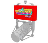 FrutaVista Custom Microphone Flag Compatible with Electro-Voice RE20 RE27 RE320 Broadcast Microphone Shock Mount Stand, Personalized Logo Text Mic Flag Box (Red)