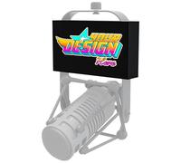FrutaVista Custom Microphone Flag Compatible with Electro-Voice RE20 RE27 RE320 Broadcast Microphone Shock Mount Stand, Personalized Logo Text Mic Flag Box (Black)