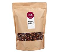 FRUTEG Loose fruit tea cranberry vanilla 1000 g | Fruit tea loose - finest leaf quality | Herbe, sour and at the same time sweet composition of the tea mix | Fruit tea loose 1 kg