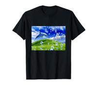 Frutiger Aero Dolphin Meadow Aesthetic y2k 2000s Ironic T-Shirt