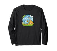 Frutiger Aero Y2K Fashion Trends Statement Piece Tech Orange Long Sleeve T-Shirt
