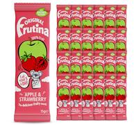 Frutina Apple and Strawberry Fruit Bars-24x15G Fruit Snacks-100% Dried Fruit with No Added Sugar No Preservatives and No Artificial Colours and Flavours-Delicious Pick-Me-Up Snacks for Kids and Adults
