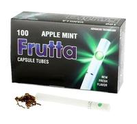 Frutta Fruit Capsule Cigarette Filter Tubes - 100 Count (Apple Mint) | Advanced Flavor Release Technology | Squeeze, Hear & Enjoy Fresh Fruity Flavor | Premium Filter Tubes Smooth Smoking Experience