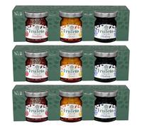 Frutteto Italia TRIO Gift Set. PACK OF 3 gift sets. No Added Refined Sugar. Apricot, Strawberry, Blueberry, Great Taste Award-Winning, Made in Tuscany.