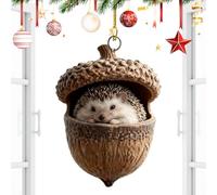 Fruusv Christmas Acorn Animal Ornaments - Cute Acrylic 2D Acorn Holiday Supplies | Animal Christmas Pendants,for Indoor Home Room Dormitory Apartment Office Winter Holiday Birthday Party