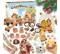 Fruusv Christmas Countdown Calendar | 31 Days Capybara Ornament Set,Christmas Holiday Countdown | for Women Daughters Wife Winter Celebratiog