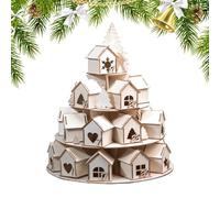 Fruusv Christmas Countdown House,Advent Holiday Decoration,24 Days Advent Countdown House - for Candy Chocolate Cookie Holiday Treat Favors