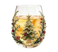 Fruusv Christmas Glass Coffee Cups Non-Slip Mug For Drinks