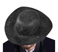 Fruusv Colonial Tricorn Vintage Faux Leather Captain Costume Prop