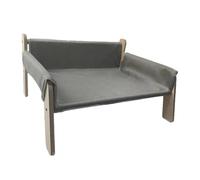 Fruusv Elevated Dog Bed | Natural Wood Cat Sofa with Removable Cover | Stable Dog Beds and Chairs for Pets, Stylish Cat Beds for Dogs and Puppies, Perfect Indoor and Outdoor Use