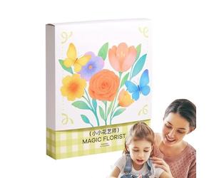 Fruusv Flower Bouquet, Creative Hand-Painted Coloring Toy, Elegant Craft Gift Set with Paintable Flowers for Easter Basket, Classroom, Holiday, Outdoor Gardening, Multicoloured