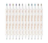 Fruusv Nail Pens,12 Colors Double-Tip Doodle Markers,Waterproof Quick-Dry Fingernail Polish Pens - for DIY, Fingernail, Women, Lady, Mother, Men, Youth, Beginner, Manicure, Salon