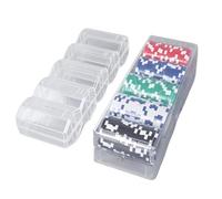 Fruusv Poker Chips Set with Case, Blackjack Poker Chips Set, Poker Set for Card Clubs, High-Quality Poker Chipset, Complete Poker Chip Set with Aluminium Case for Texas Hold'em and Blackjack