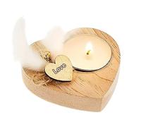 Fruusv Rustic Candle Holder, Heart Shaped Tea Light Holder - with Dried Flowers Romantic Candle Holder for Valentine's Day | for Girlfriend Wife Her, Events,