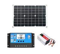 Fruusv Solar Panel Kit - Solar Power Kit, 30A Solar Charge Controller, Pure Sine Wave