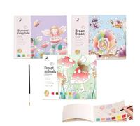 Fruusv Watercolor Coloring Book For | 3 Pieces Drawing Supplies | Educational Painting Book - For Boys Teens Students Art Lessons Home Studio Library Classroom