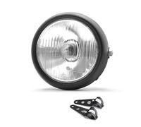 FRVVPL Headlight For Cafe For Racer CG125 GN125 Headlight LED Retro 5.75 Inch LED Motorcycle Headlights Universal 12V Round Headlight(1pcs-Bracket B)