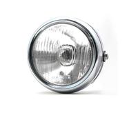 FRVVPL Headlight For Cafe For Racer CG125 GN125 Headlight LED Retro 5.75 Inch LED Motorcycle Headlights Universal 12V Round Headlight(1 pcs Silver white)