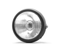 FRVVPL Headlight For Cafe For Racer CG125 GN125 Headlight LED Retro 5.75 Inch LED Motorcycle Headlights Universal 12V Round Headlight(1 pcs Black white)