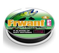 Frwanf Black Braided Fishing Line Color Never Fade 100M-2000M 6-300LB Super Strong PE Fishing Line Abrasion Resistant Fishing Wire Zero Stretch (300m/328Yards 250lb/0.80mm(8Strands))