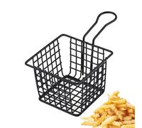 Fry Bakests Stainless Steel Frying Baskets, Restaurant Frying Basket with Long Handle, Anti-scald Food Cooking Basket for Party BBQ, Serving Bread, Grilled Chicken, Desserts