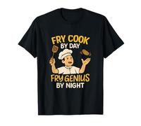Fry Cook by Day, Fry Genius by Night Graphic T-Shirt