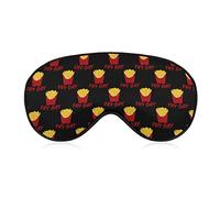 Fry Day Funny French Fries Pun Sleep Mask Night Cover Eye for Women Men BlockLight for Airplane Travel Nap Adjustable Strap