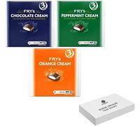 Fry’s Chocolate Cream Bar Bundle - Rich Dark Chocolate Bars (Chocolate Cream, Peppermint Cream & Orange Cream) - Snack Bars for Gifting, Sharing & Stocking Fillers (Assorted Pack 3)