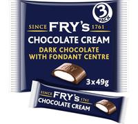 Fry’s Chocolate Cream Bars, Rich Dark Chocolate with Smooth Fondant Centre, Gifting Treat, 3 × 49 g (Pack of 1)