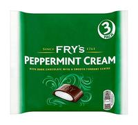 Fry’s Peppermint Cream Bars, Rich Dark Chocolate with Smooth Mint Fondant Centre, Gifting Treat, 3 × 49 g (Pack of 1)