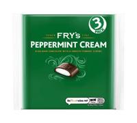 Fry’s Peppermint Cream Chocolate Bars 3 Pack 147g x Case of 16 | Dark Chocolate Mint Fondant | Multipack Bulk Chocolate