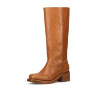 Frye Campus 14L Iconic Tall Boots for Women Crafted from Signature Montana Leather with Goodyear Welt Construction and Stacked Leather Heel - 13” Shaft Height, Saddle - Wide Calf, 10 Wide