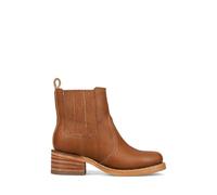 Frye Campus Chelsea Ankle Boots for Women - Premium 5.75” Leather Boots with Luxurious Lining and Leather Outsole with Chunky 1.75” Block Heel, Saddle - Earthquake, 4.5 UK