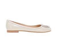 Frye Carson Ballet Flats for Women - Premium Tumbled Leather Lining, Leather Outsole - 3/8" Heel, Ivory - Country Cow Leather, 9 UK