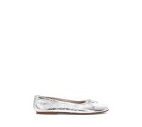 Frye Emma Ballet Women's Flat-Shoes - Classic Leather Slip-On Design, Comfortable Everyday Wear, Elegant and Versatile Style, Silver, 5.5 UK