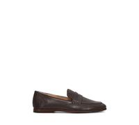 Frye Faith Loafer Women's Leather Slip-On Shoes - Classic Comfort & Style for Everyday Wear, Dark Brown - Goat Frenzy Leather, 6.5 UK