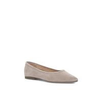 Frye Heather Ballet Flats for Women - Comfortable Leather Slip-On Shoes with Flexible Sole, Casual & Elegant Design, Taupe - Suede, 8 UK