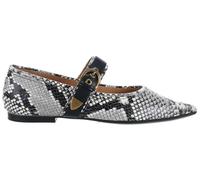 Frye Heather Buckle Mary Jane Flats-Sandals for Women - Elegant Leather Footwear with Adjustable Strap and Comfortable Fit, Ecmu - Two Tone Snake/Stafford, 6 UK
