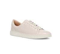 Frye Ivy Low Lace Sneakers for Women Crafted from Soft, Vintage Italian Leather with Removable Molded Footbed, Leather Lining, and Contrast White Rubber Outsoles, Ivory - Crinkle Patent Leather, 5.5