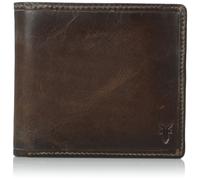 Frye mens Logan Antique Pull Up Billfold Leather wallets Dark Brown One Size US